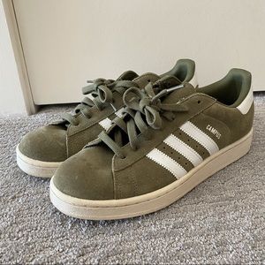 WORN TWICE authentic Adidas sneakers (sage green suede).